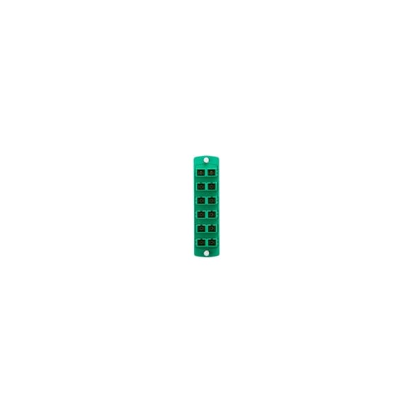 Leviton Sc Duplex Sm/Apc Plate With, Six Couplers Os2 Green Ceramic 592564 - main